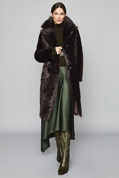 Reversible Longline Shearling Coat