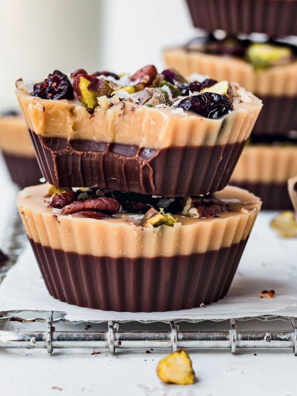 Chocolate Fruit & Nut Fudge Cups