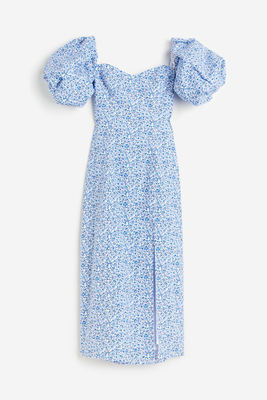 Off-The-Shoulder Puff-Sleeved Dress from H&M