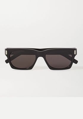 Oversized Square-Frame Acetate Sunglasses from Bottega Veneta
