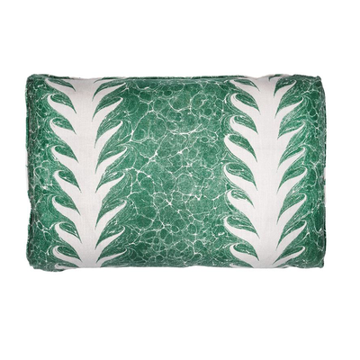 Palm Drop Linen Cushion from Beata Heuman
