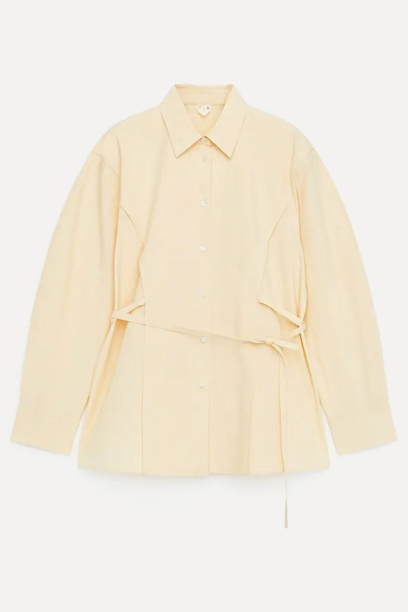 Tie-Belt Cotton Blouse from Arket