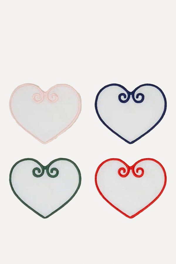 Set of 4 Multicolour Coasters from Actos