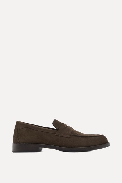 Split Suede Penny Loafers from Massimo Dutti