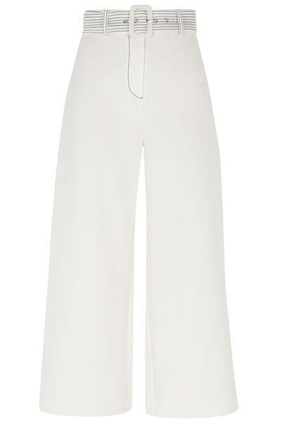 White Belted Wide Leg Culotte Trousers from River Island