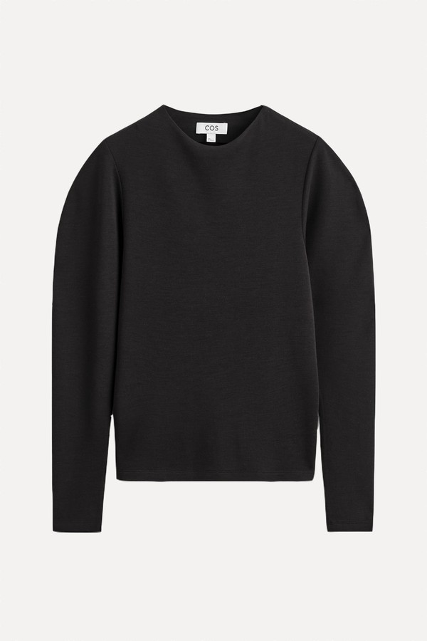 Rounded-Sleeve Top