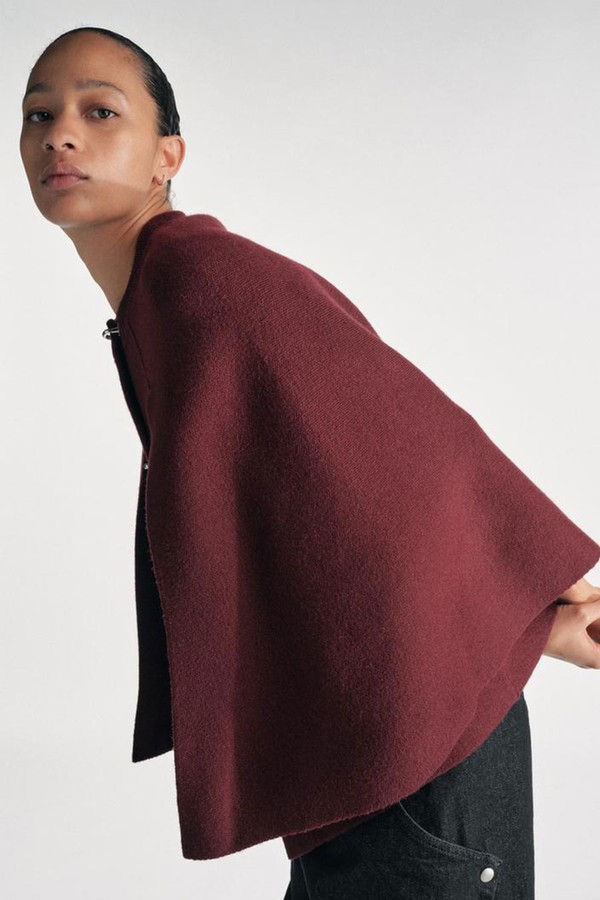 Knitted Cape Coat from Zara