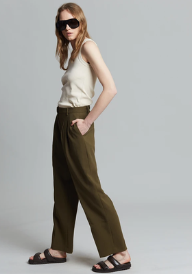Belted Suit Pants In Cardamom from Frankie Shop