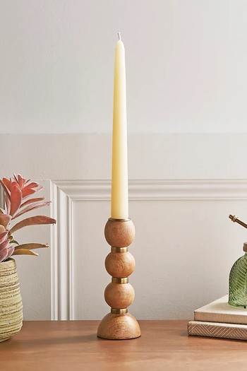 Wooden Candlestick Holder