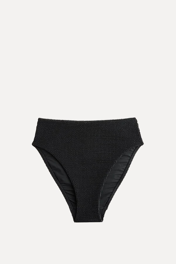 Crinkle High Waist High Leg Bikini Bottoms from Next