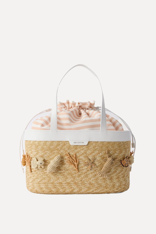 Marea Rattan Tote Bag from Aquazzura