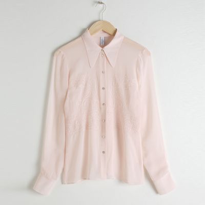 Embroidered Button Up Blouse from & Other Stories