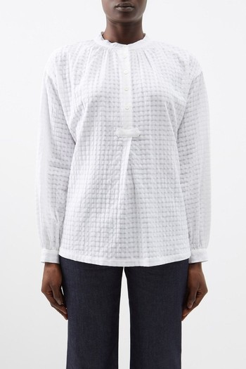 Flora Half-Button Cotton Blouse from A.P.C.