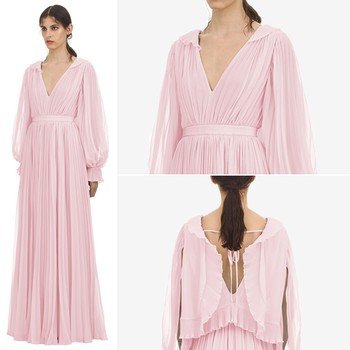 Pink Chiffon Maxi Dress