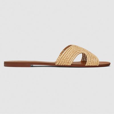 Flat Natural Sandals from Zara