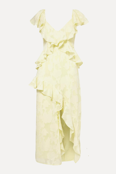 Eloise Ruffled Woven Midi Dress from Pretty Lavish