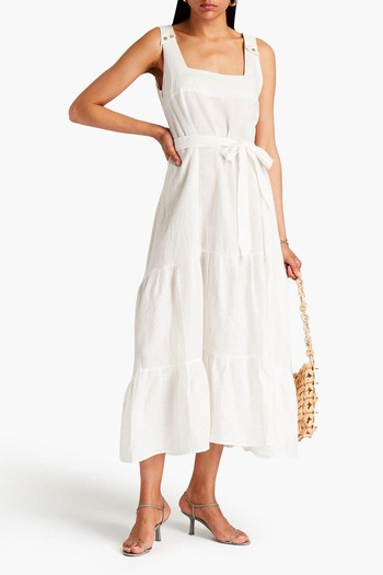 Gathered Linen Midi Dress from Heidi Klein