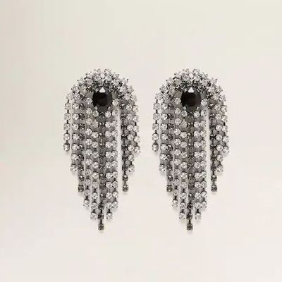 Crystal Pendant Earrings from Mango
