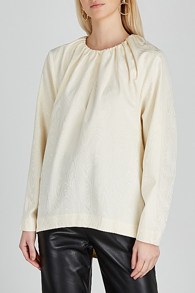 Vibrac Cream Jacquard Blouse from Totême