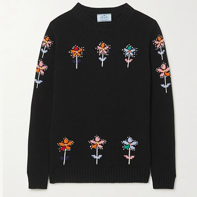 Intarsia Wool and Cashmere-Blend Sweater from Prada