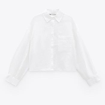 Linen Shirt With Pocket from Zara