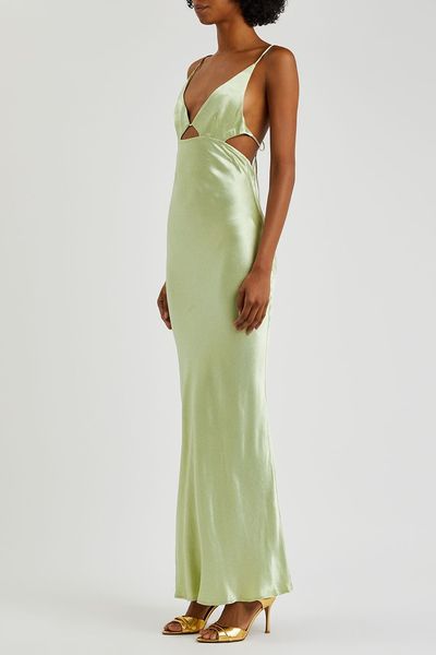 Indi Cut-Out Satin Maxi Dress from Bec & Bridge