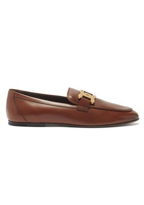 Kate Chain-Embellished Leather Loafers from Tod's