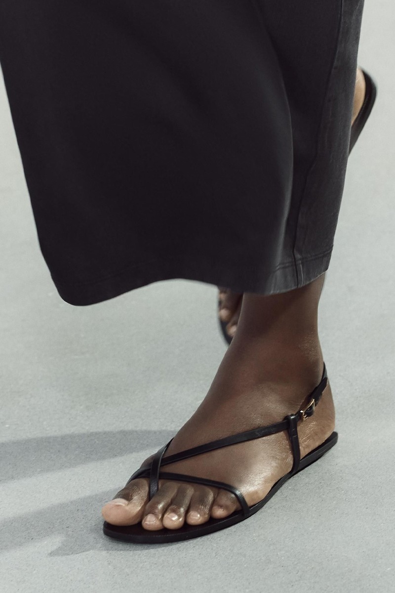 Flat Sandals With Metal Detail from Zara
