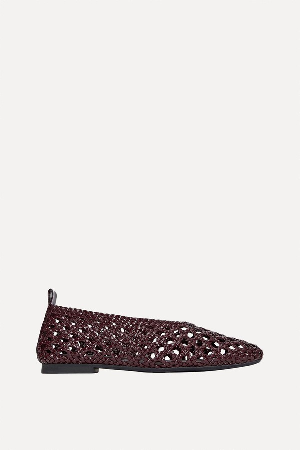Woven Patent Leather Flats from ARKET