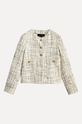 Cropped Jacket With Golden Buttons from Massimo Dutti