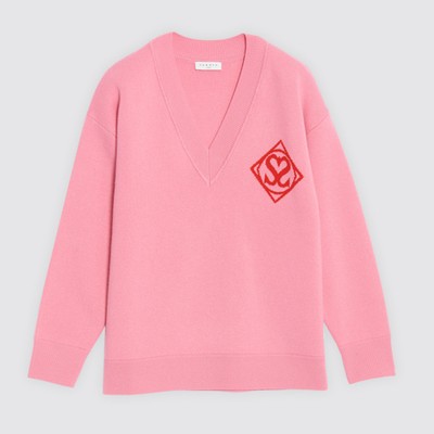 V Neck Sweater with Sandro Logo from Sandro