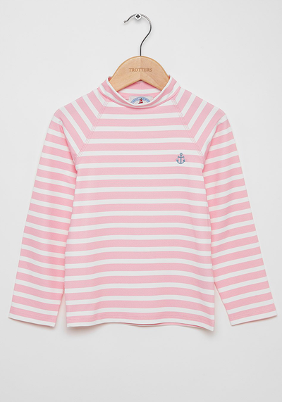 Pink Stripe Rash Vest from Trotters Swim