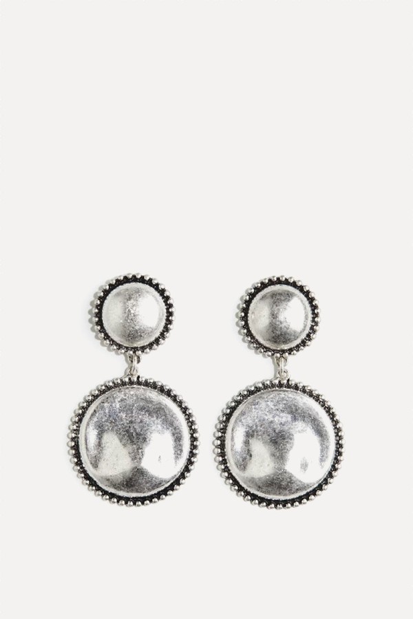 Metal-Disc Pendant Earrings from H&M