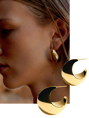 Teardrop 18k Gold-Plated Earrings, £169 | Ragbag Studio
