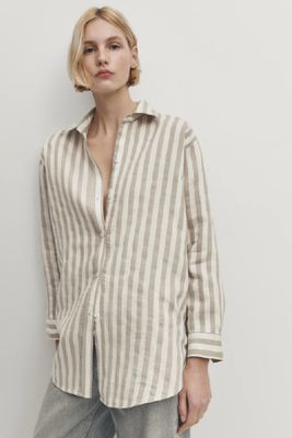Striped Oversize Blouse from Massimo Dutti