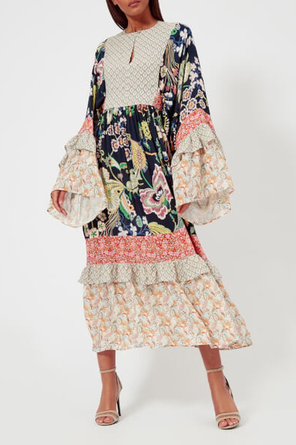 Liberty Mix Print Belted Dress from Perseverance London