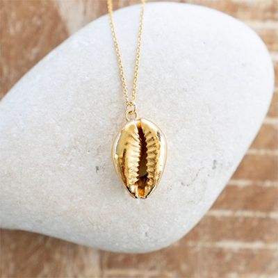 Gold Cowrie Shell Necklace from Accessories By Flavia