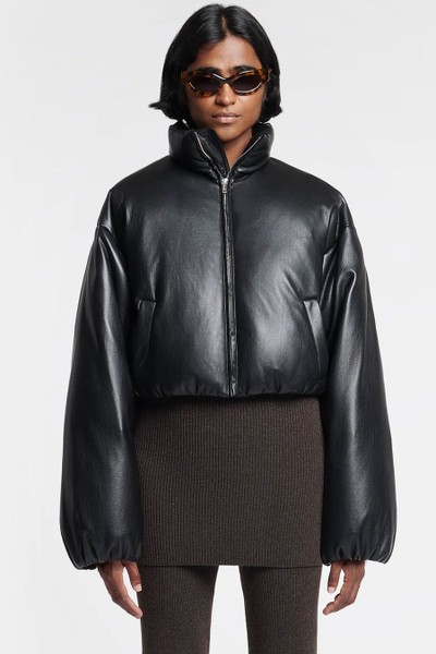 Lilima Cropped Okobor™ Alt-Leather Puffer Jacket from Nanushka