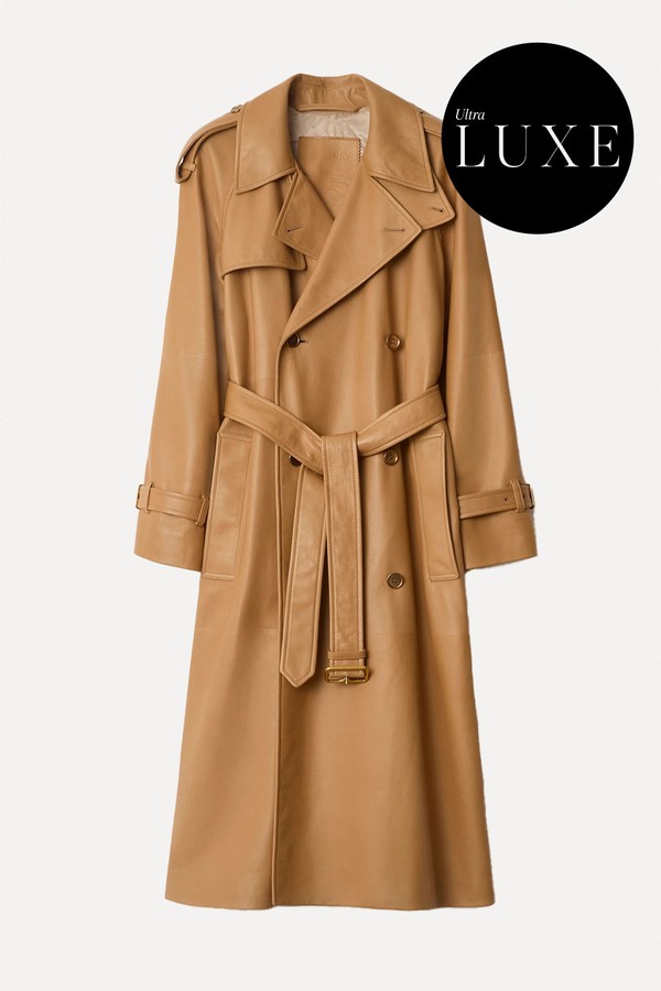 Long Leather Castleford Trench Coat from Burberry