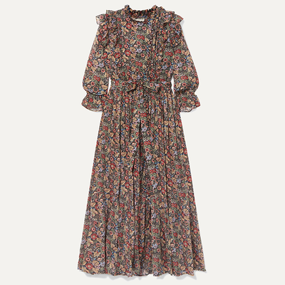Esme Ruffled Floral-Print Cotton-Voile Maxi Dress from Dôen