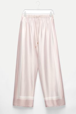  Long Satin Trousers from Oysho