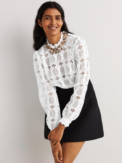 High Neck Lace Top