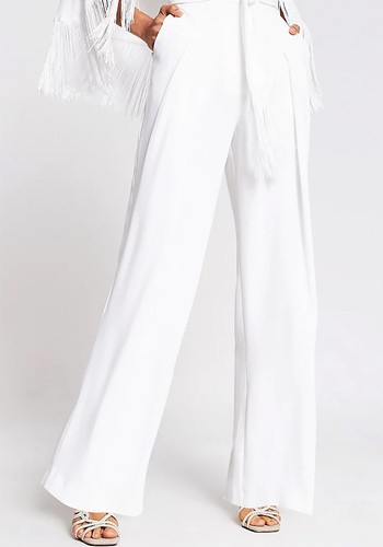 Tassle Tie Waist Wide Leg Trousers from River Island 