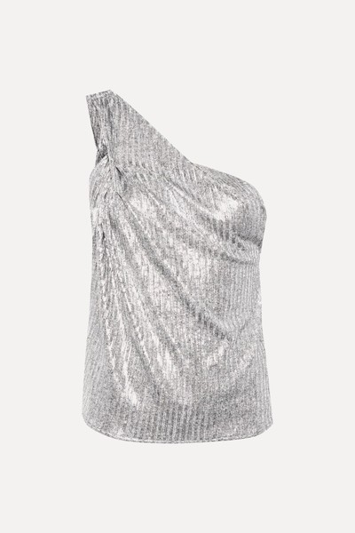 One-Shoulder Metallic Top from IRO