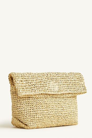 Raffia Foldover Clutch Bag from J.Crew