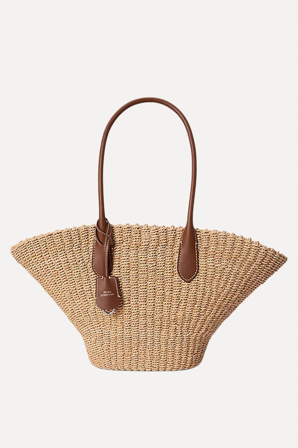 Bellport Raffia Basket Tote