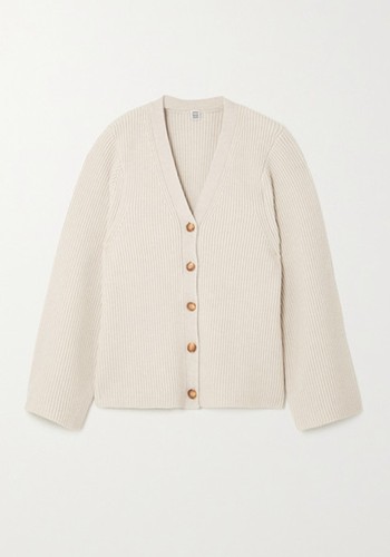 Ribbed Wool-Blend Cardigan from Totême