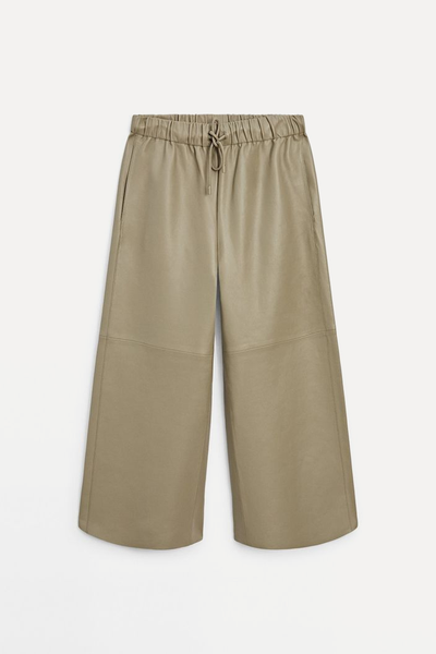 Nappa Leather Culottes from Massimo Dutti