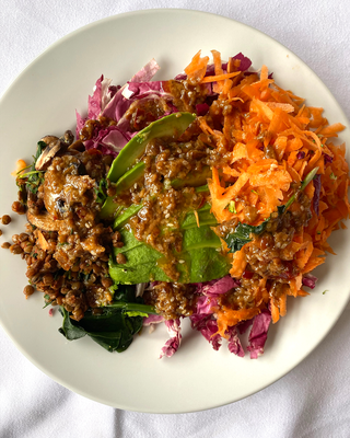  Lentils And Grated Carrot Salad With Chilli Oil Dressing