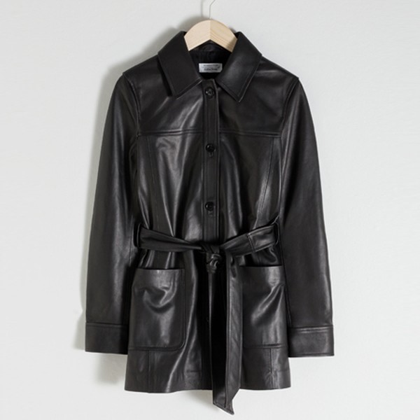 Belted Leather Trench from & Other Stories